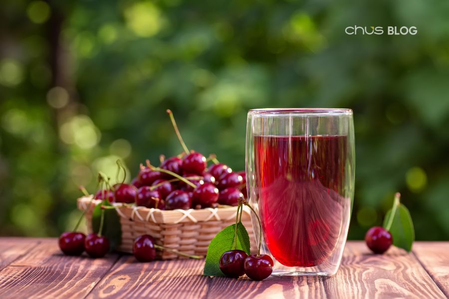 Fresh red cherry juice - a natural source of melatonin to help regulate biological rhythm during exam season
