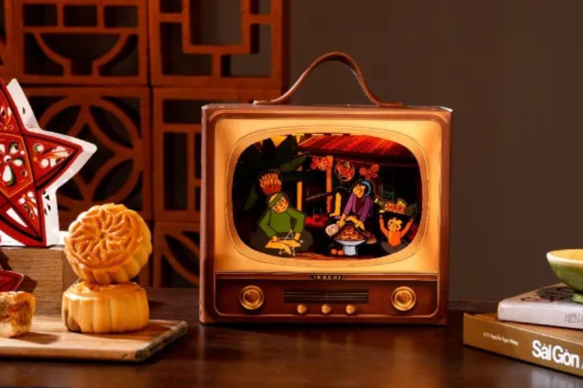 Creative space with "Tiny Television" gift box