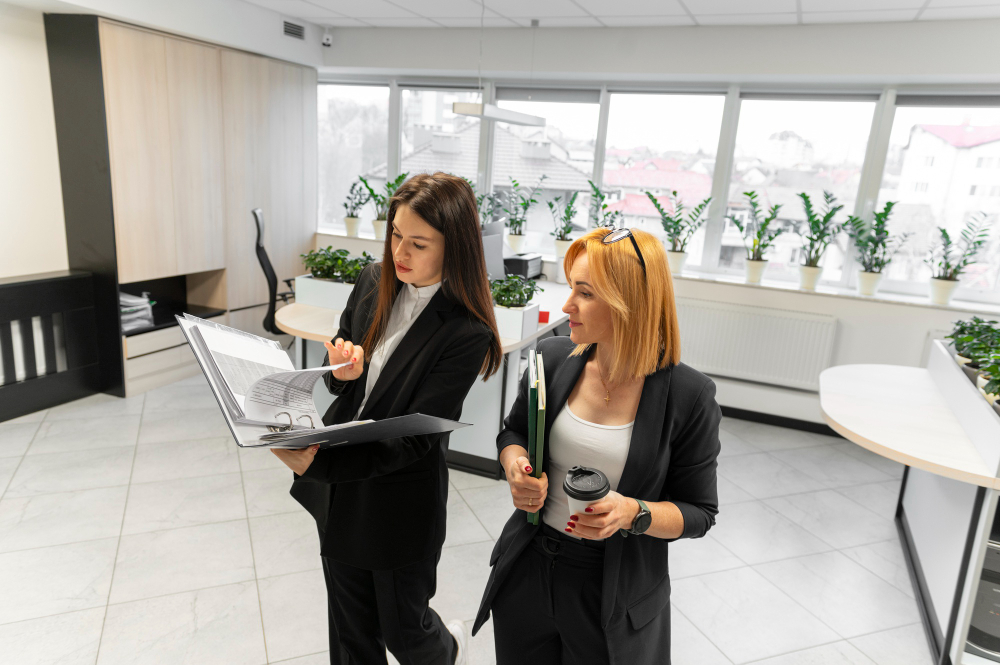 môi trường công sở chuyên nghiệp và trang trọng