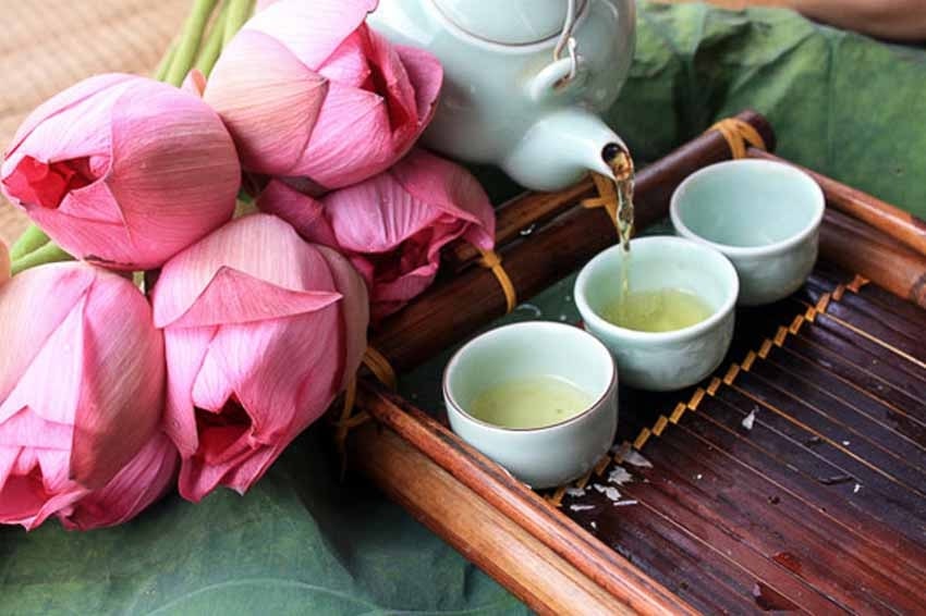 trà sen, lotus tea, trà truyền thống, traditional tea, vietnamese gifts, quà Việt Nam