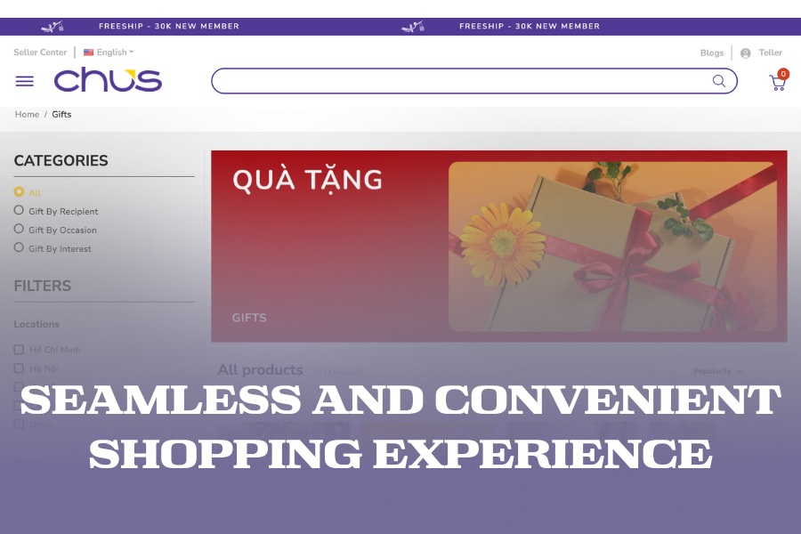 Smooth shopping experience from click to doorstep delivery