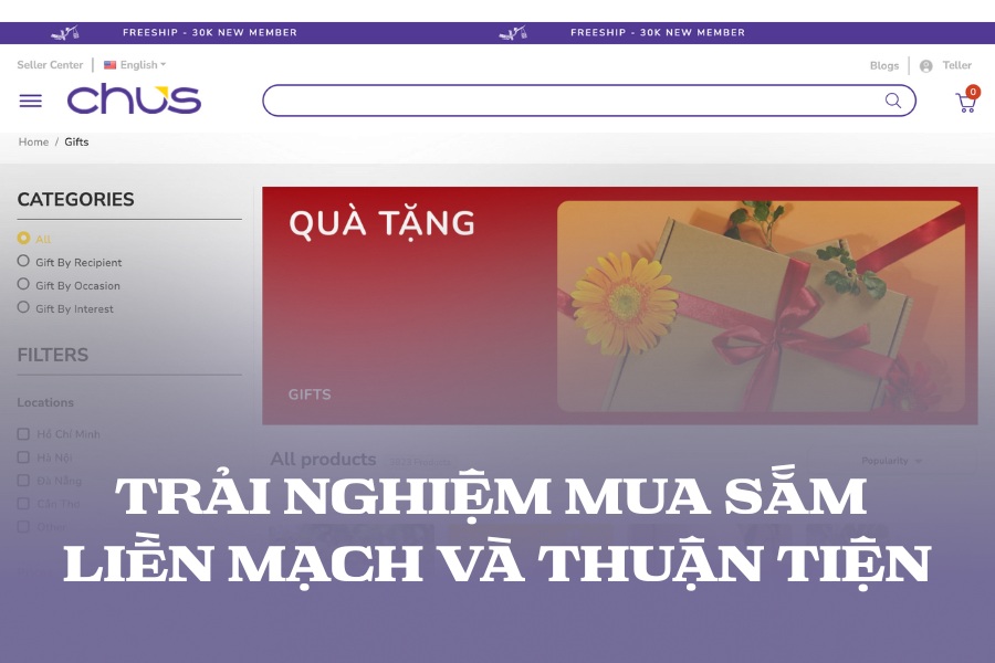 Trải nghiệm mua sắm mượt mà từ click chuột đến nhận hàng tận nơi