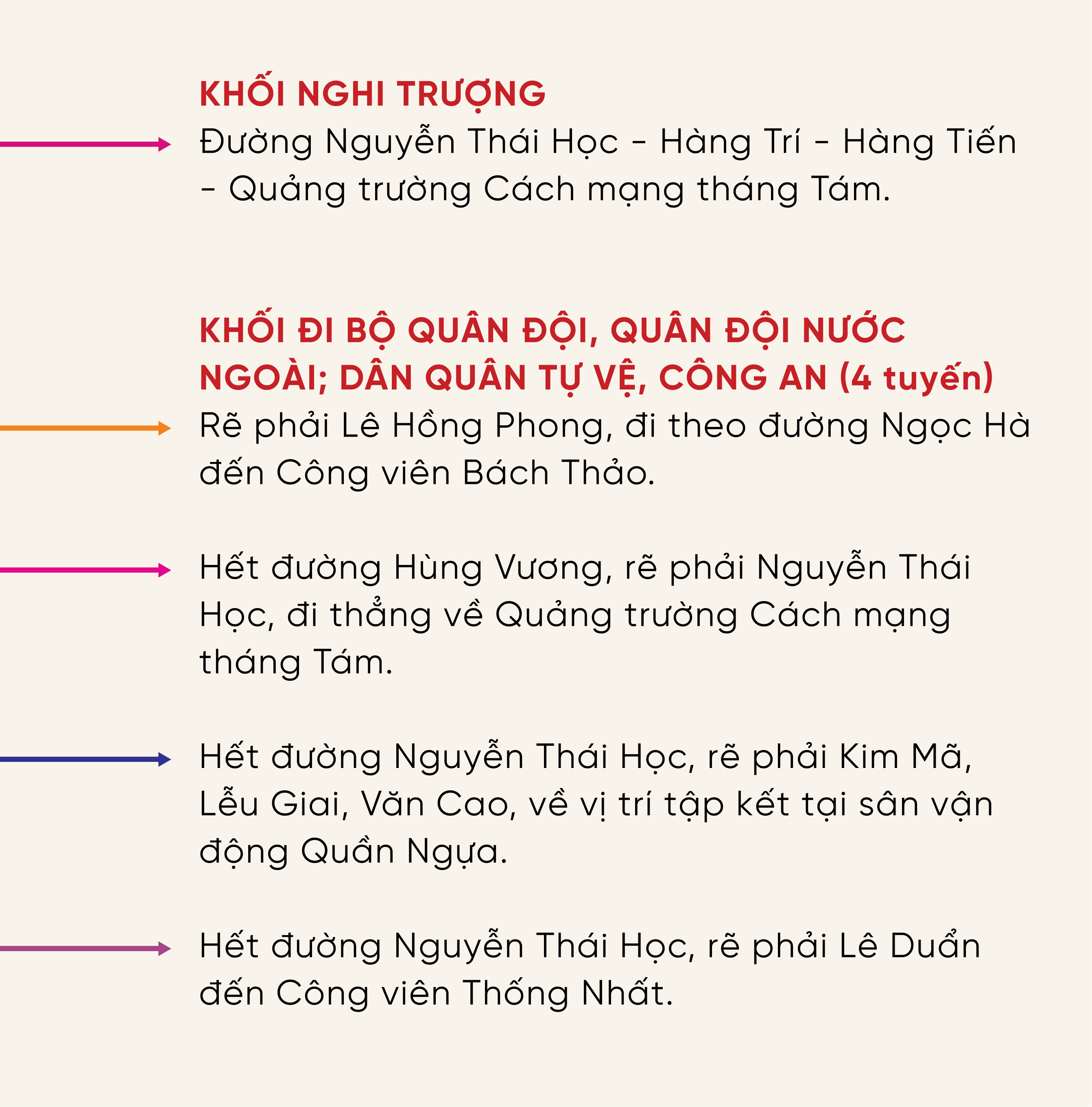 ảnh 03. ảnh infographic chi tiết các tuyến đường, lễ diễu binh, diễu hành 2/9 