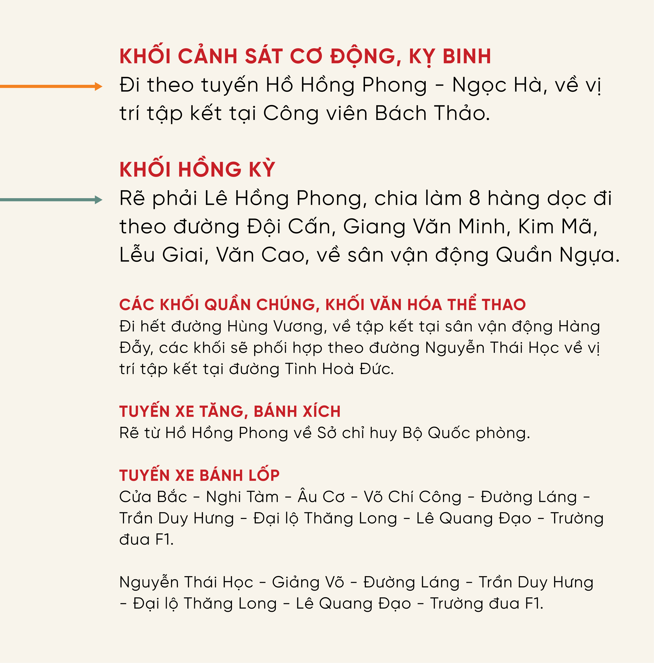 ảnh 03. ảnh infographic chi tiết các tuyến đường, lễ diễu binh, diễu hành 2/9 (phần này nếu dài quá thì tách nhiều ảnh ạ)