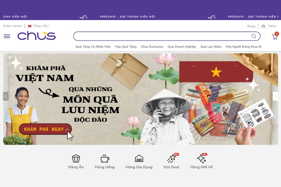 CHUS - Nền tảng quà Việt tinh tuyển dành riêng cho doanh nghiệp và khách VIP