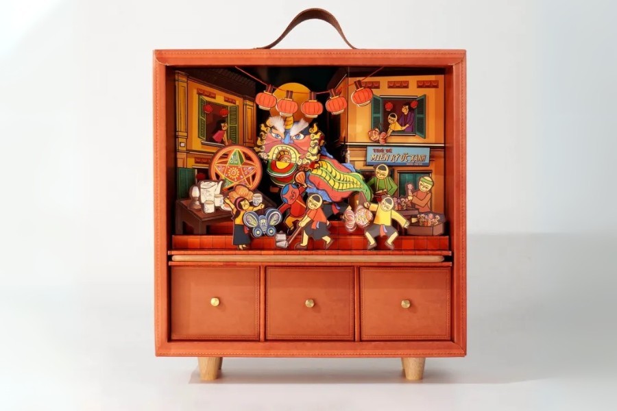 Hộp quà Trung Thu handmade cao cấp kết hợp tinh hoa truyền thống và phong cách hiện đại