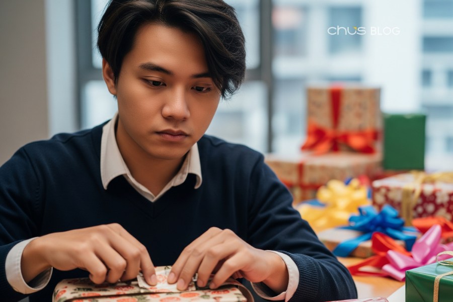 "Khoảnh khắc 'đứng hình' trước kệ quà - câu chuyện quen thuộc của mọi người!"