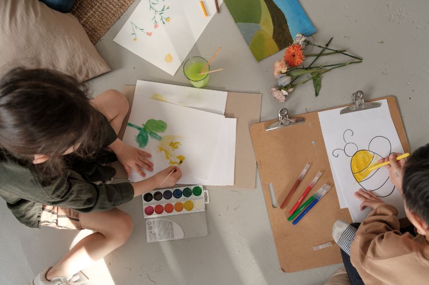 Arts and crafts activities are both fun and help children develop patience and attention to detail
