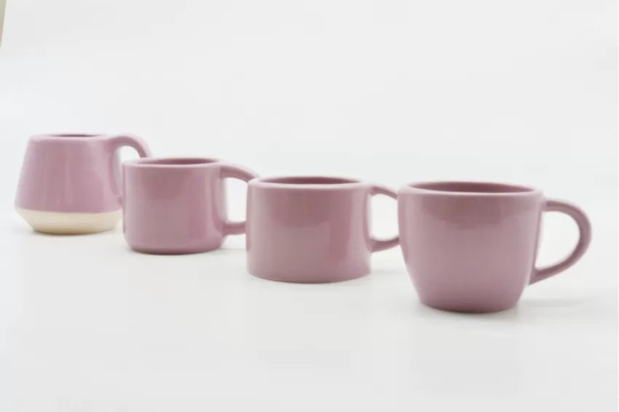 Purple Iris ceramic mug - start each day with special purple