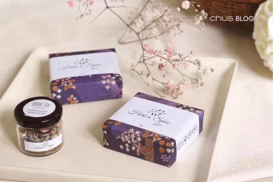 Set of handmade artisanal soaps with natural fragrances