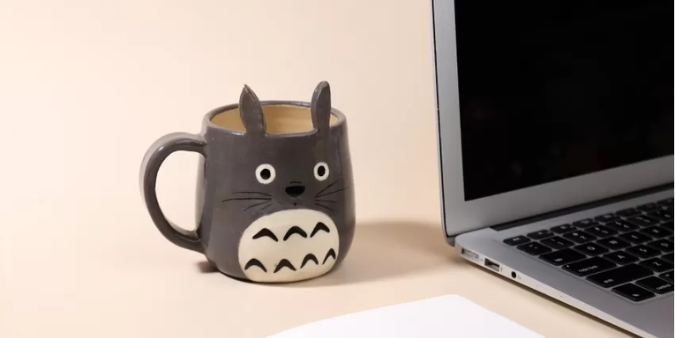 ly gốm totoro dễ thương nặn vẽ thủ công