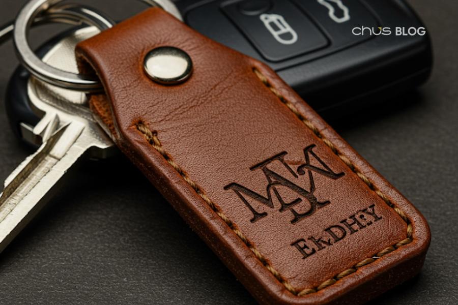 Leather engraved keychain - a small gift that contains great thoughtfulness and irresistible sophistication.