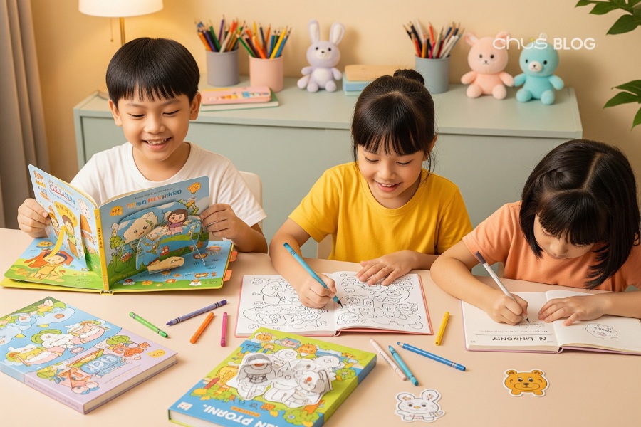 Sách tranh và tập tô màu - món quà nuôi dưỡng tâm hồn nghệ sĩ nhí