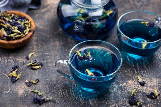 trà, tea, trà hoa đậu biếc, butterfly pea tea, trà cho phái nữ, tea for women