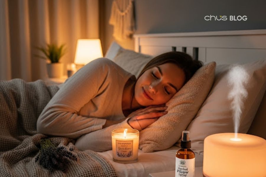 Kết hợp tinh dầu, nến thơm với âm thanh - trải nghiệm đa giác quan cho giấc ngủ sâu hơn.