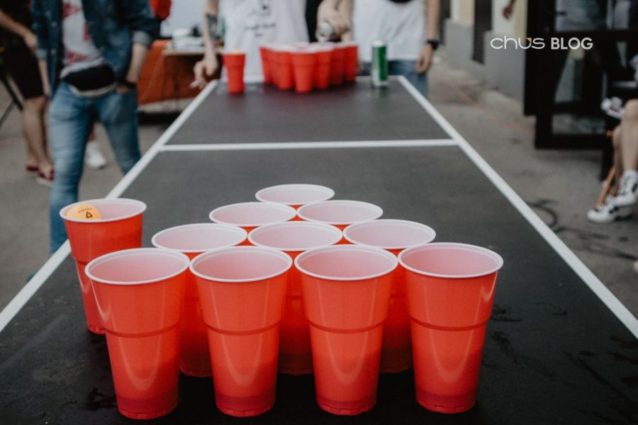Family-friendly cup pong game suitable for all families