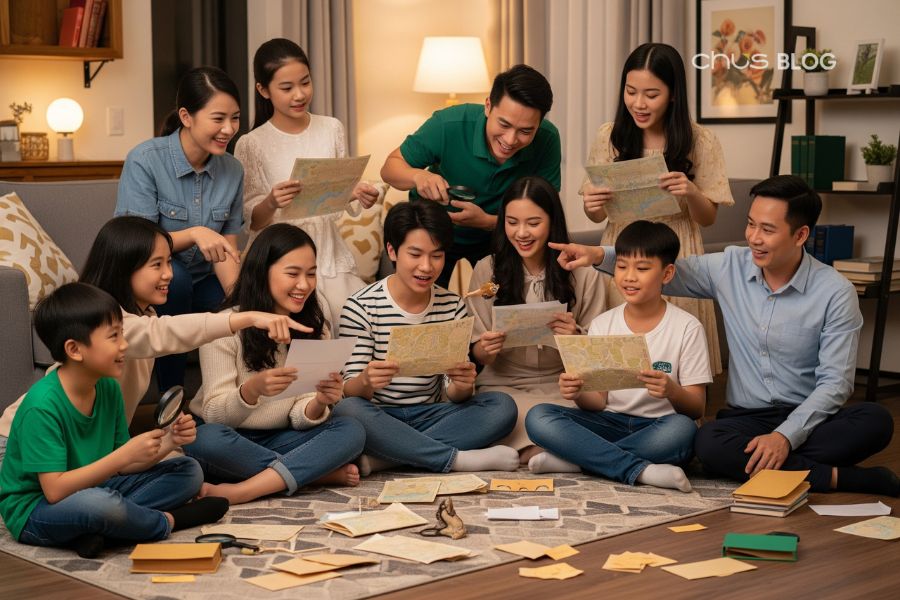 Treasure hunt game with creative and interesting riddle poems